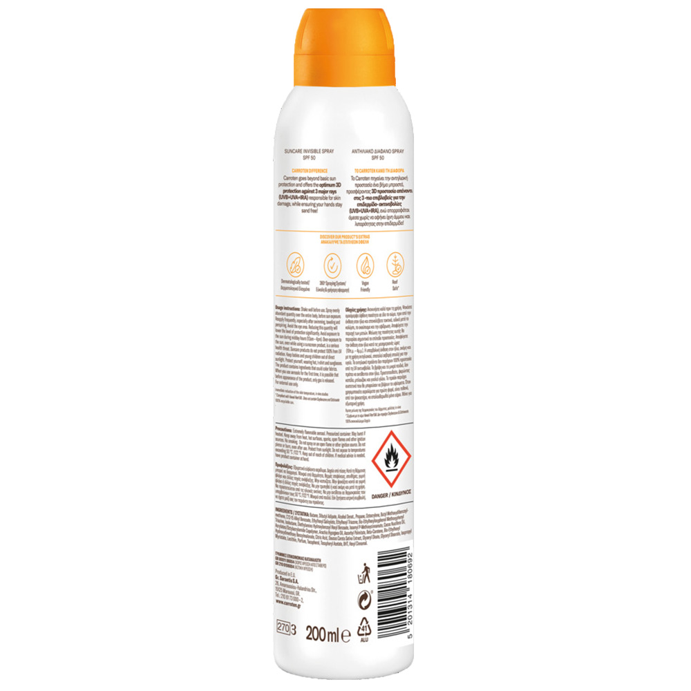 CARROTEN - COCONUT DREAMS Suncare Invisible Spray SPF50 - 200ml
